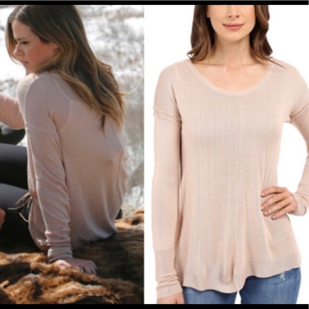 Babeau light pink sweater as seen on JOJO fletcher